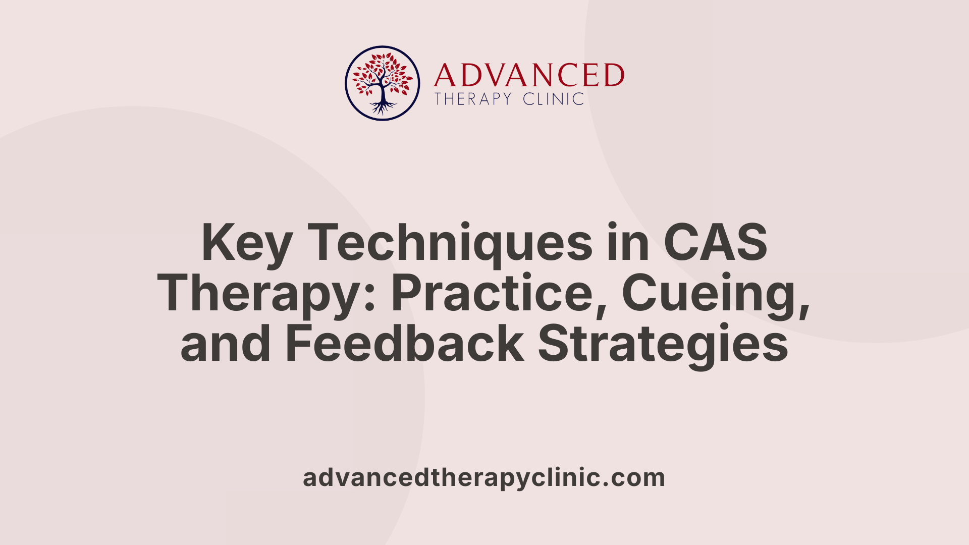 Key Techniques in CAS Therapy: Practice, Cueing, and Feedback Strategies