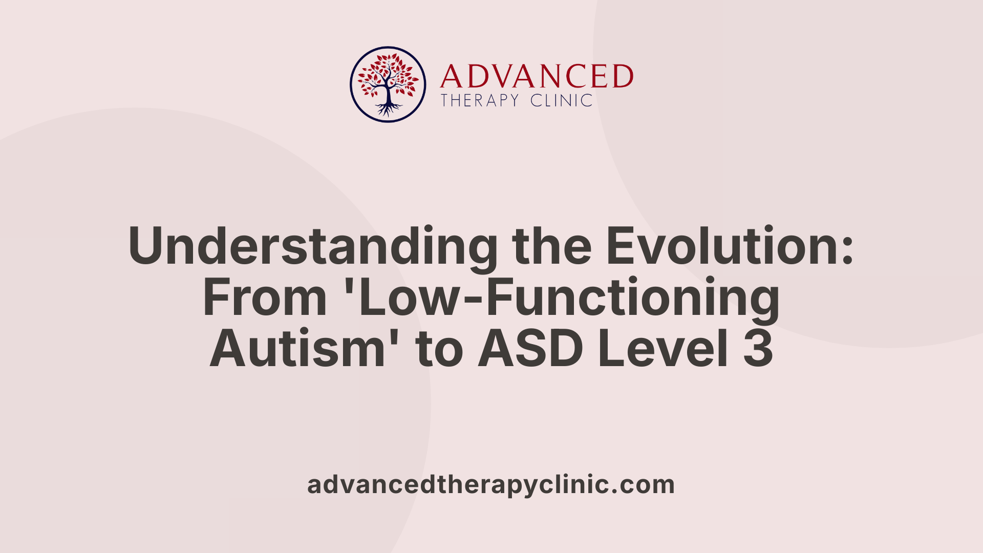 Understanding the Evolution: From 'Low-Functioning Autism' to ASD Level 3