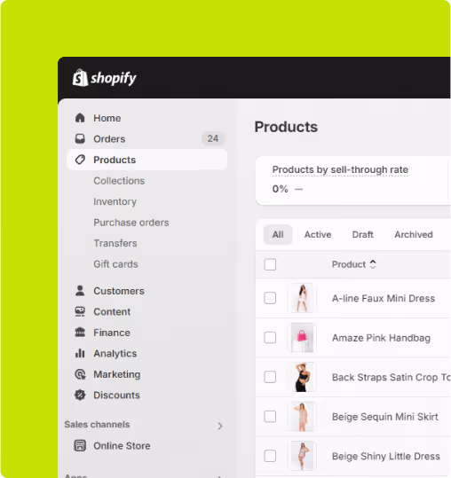 Shopify Dashboard image