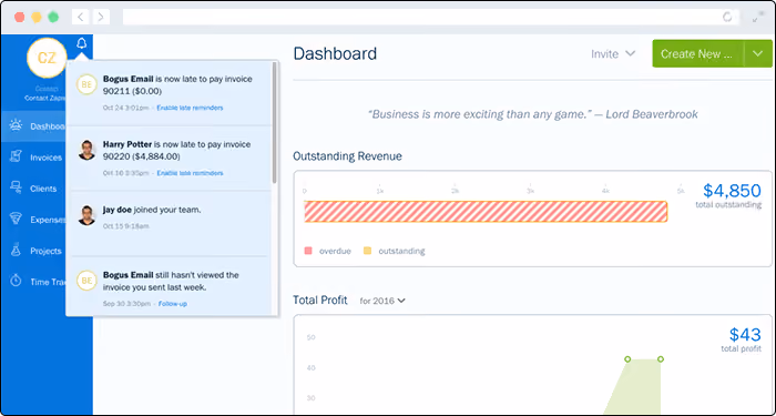 FreshBooks is a great Zapier automation idea for nonprofits.