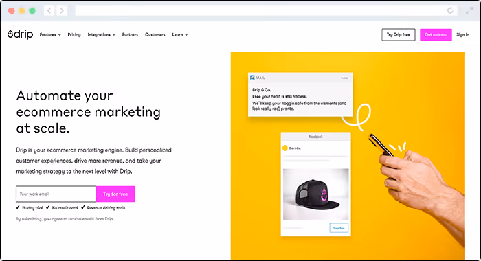 One of the best Zapier automation ideas is using Drip to handle your email campaigns and outreach.