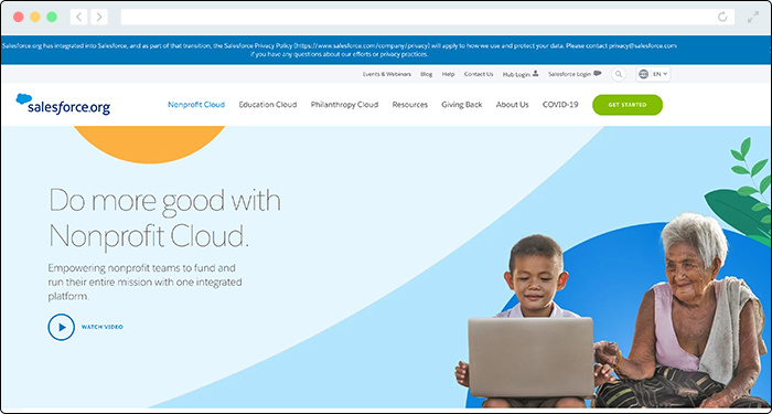 Salesforce is a leading nonprofit donation tool for constituent management.