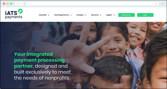 iATS Payments is a secure donation tool for payment processing.