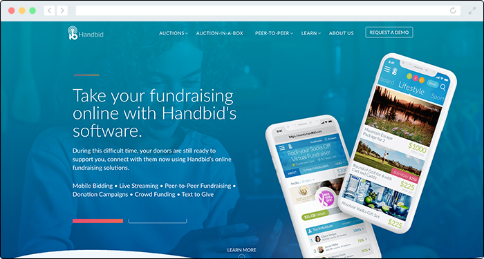 Handbid offers the top online fundraising tools for virtual auctions.