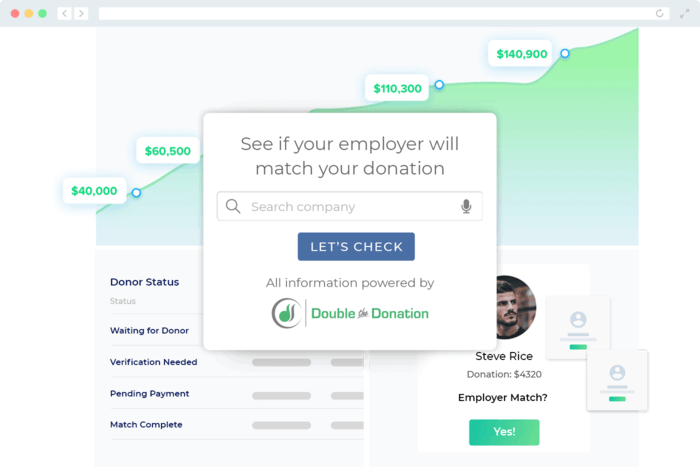 Check out Double the Donation's nonprofit software for matching gifts.