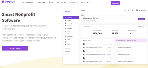 Keela offers online donation software that simplifies donation management.
