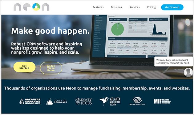 NeonCRM offers great online donation tools.