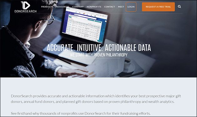 Learn more about DonorSearch's online donation tools.