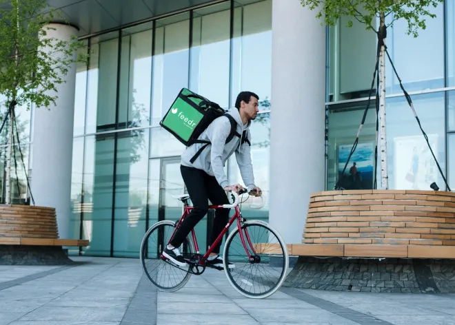 Daily office meals bike courier