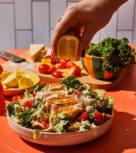 Neat food caesar salad