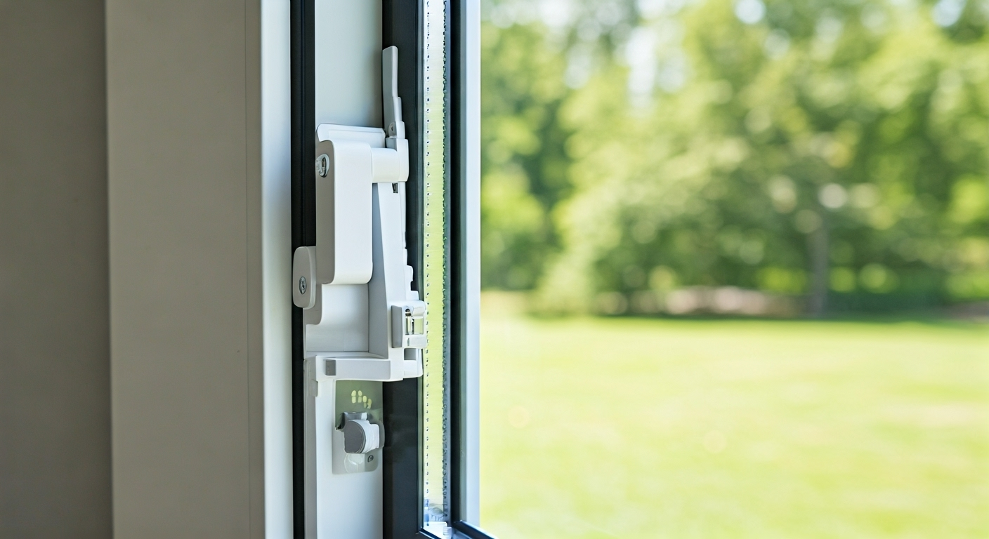 European window tilt-and-turn closeup