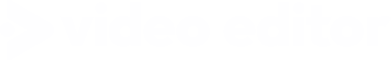 Text logo reading 'Video editor' with a stylized play button icon.
