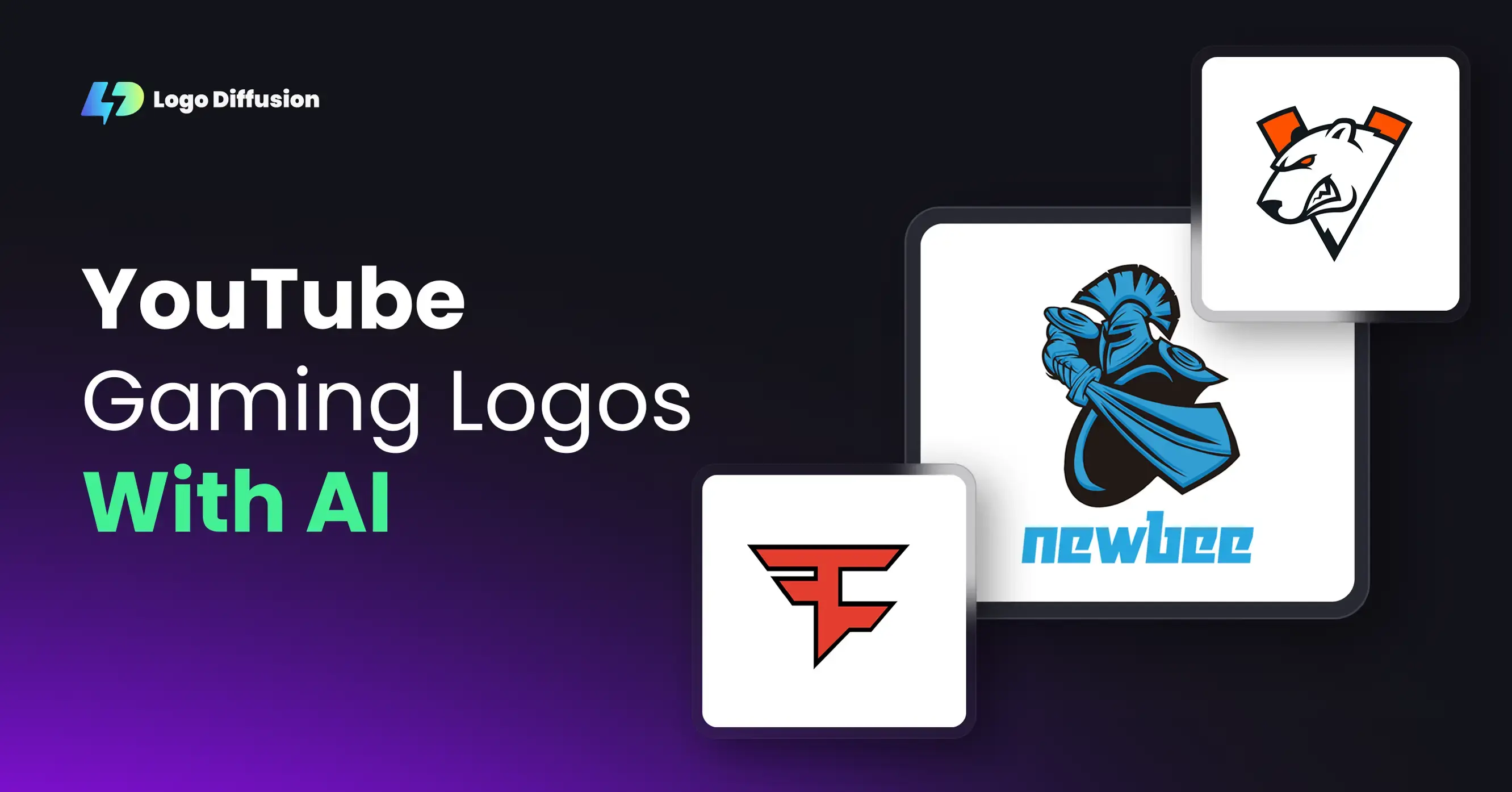 AI-generated YouTube gaming logo styles