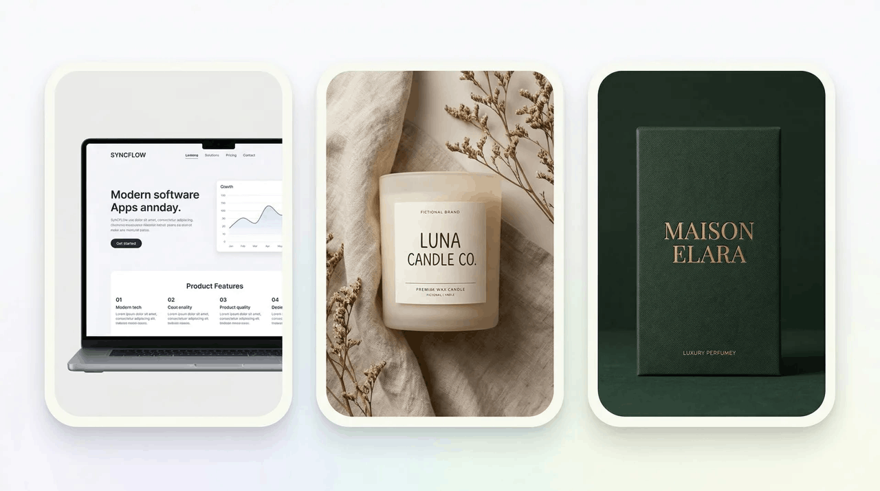 Examples of using display fonts