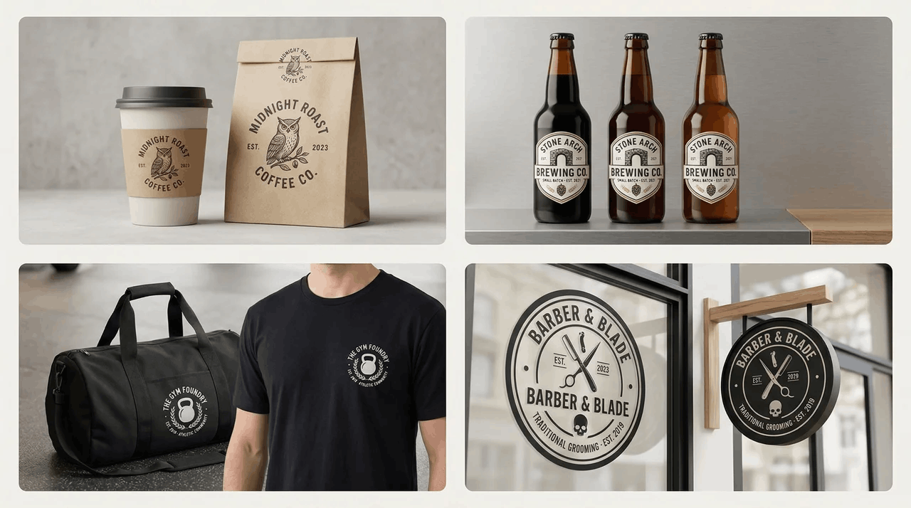 Examples of using emblem logos