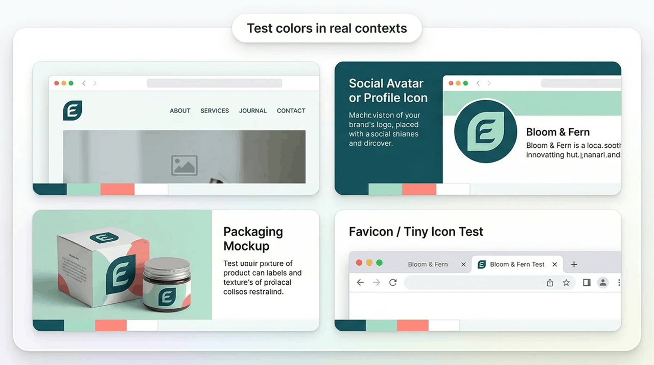 Test colors in real contexts
