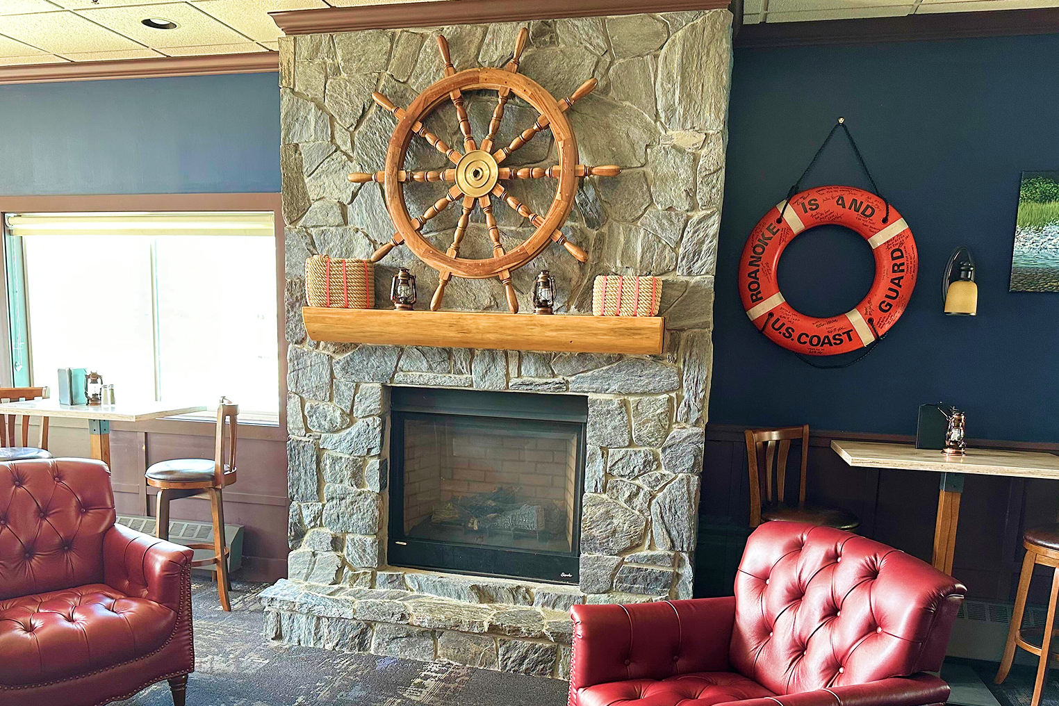 Our accommodating seating area which allows for groups of many sizes.
