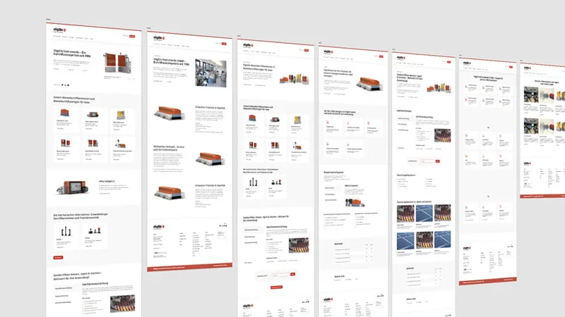 Clear website layout with structured user guidance