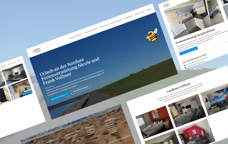 Thumbnail für Webdesign-Projekt Vollmer in Büsum