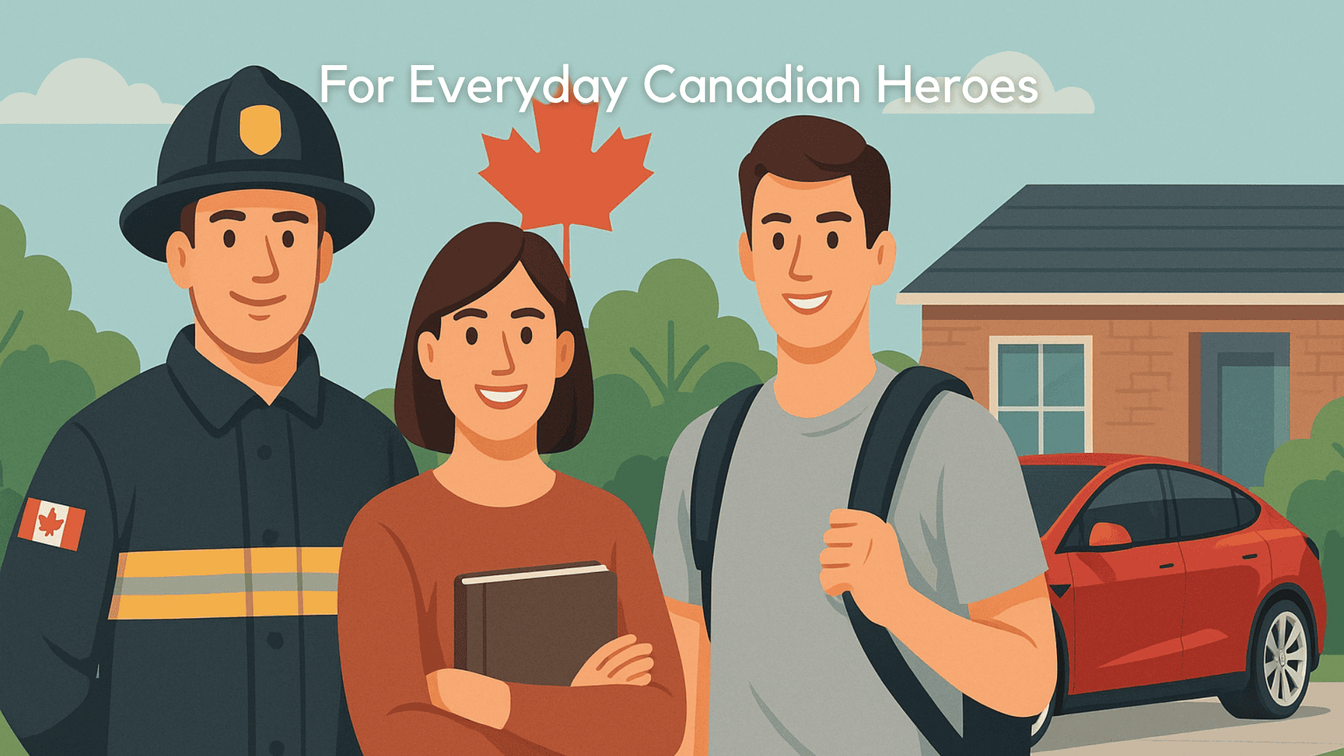 Tesla Canadian Heroes discount announcement, $1000 off for community heroes