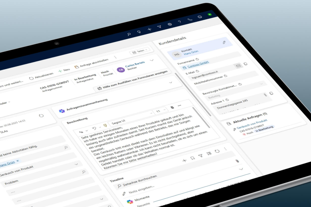 Tool Screenshot in einem Tablet Mockup