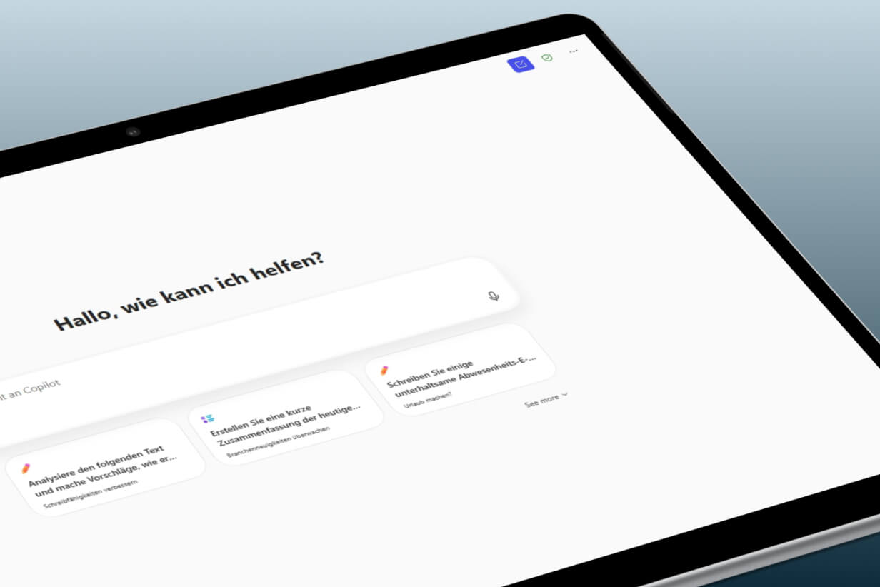 Tool Screenshot in einem Tablet Mockup