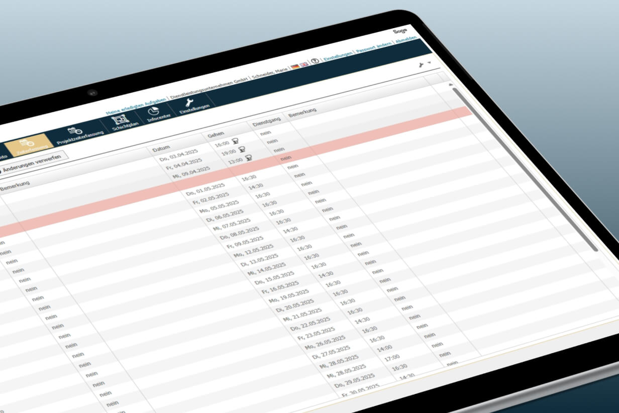 Sage HR Screenshot in Tablet Mockup