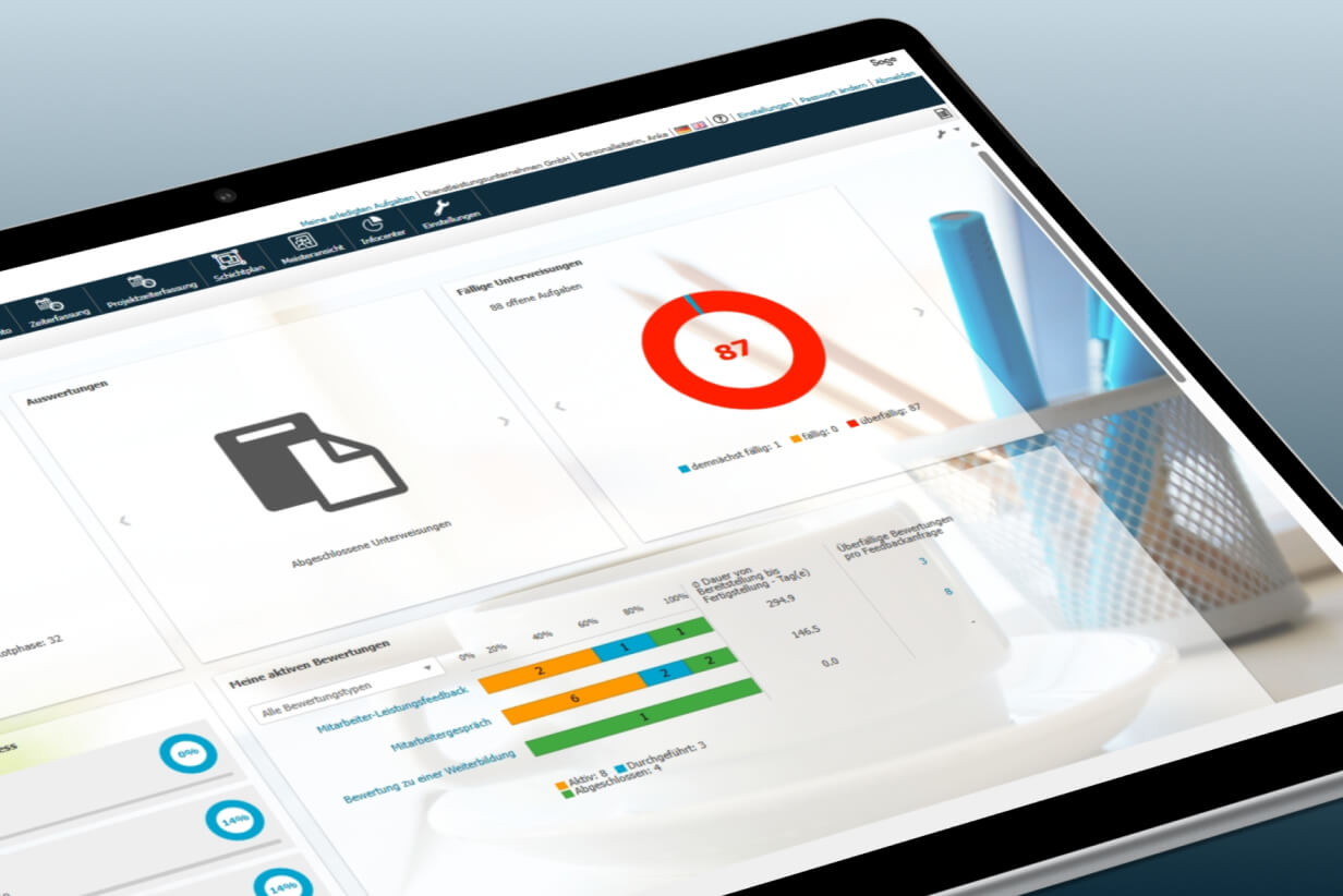 Sage HR Screenshot in Tablet Mockup