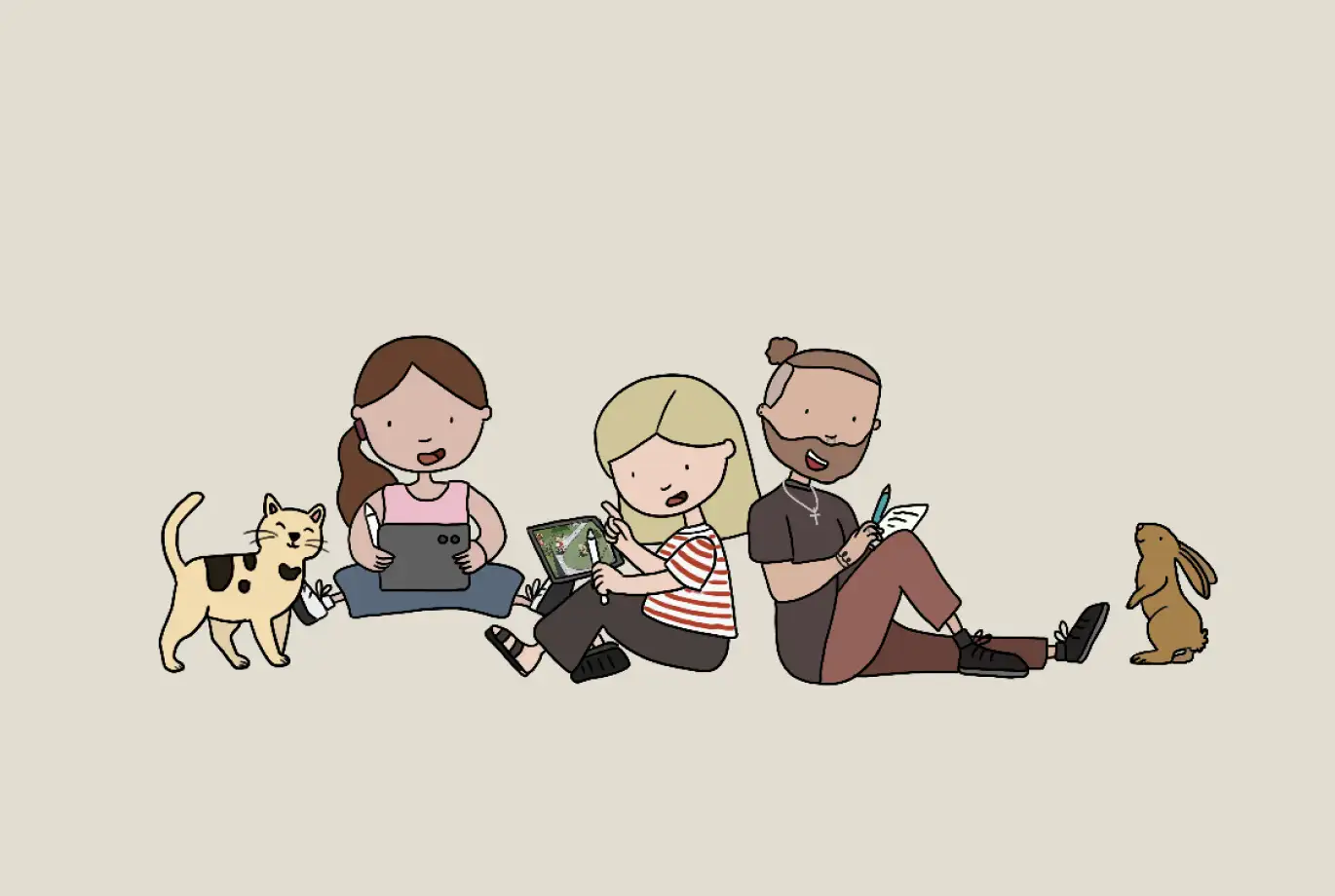 2 - Illustration Personen im Wimmelbuch