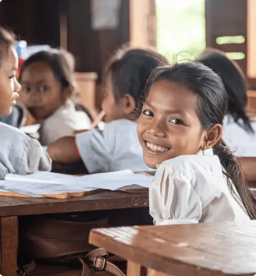 Photo d’un enfant dans un programme de développement ou de soutien social.
