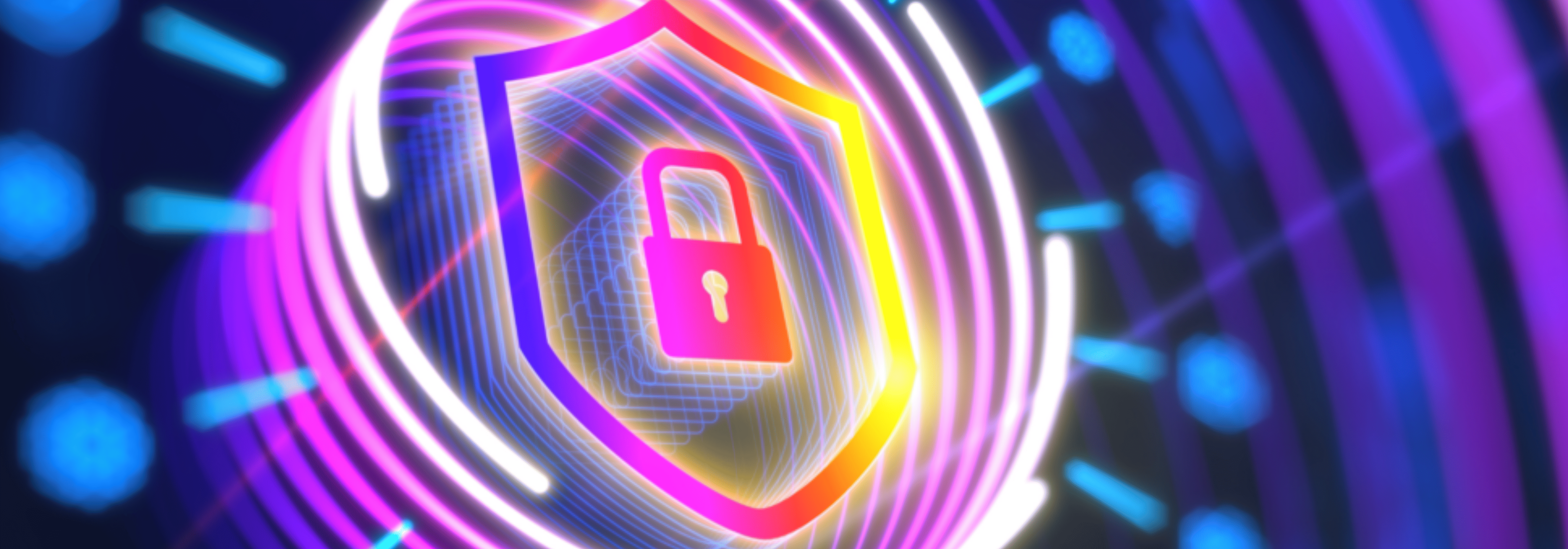 Bouclier numérique avec cadenas symbolisant la cybersécurité
