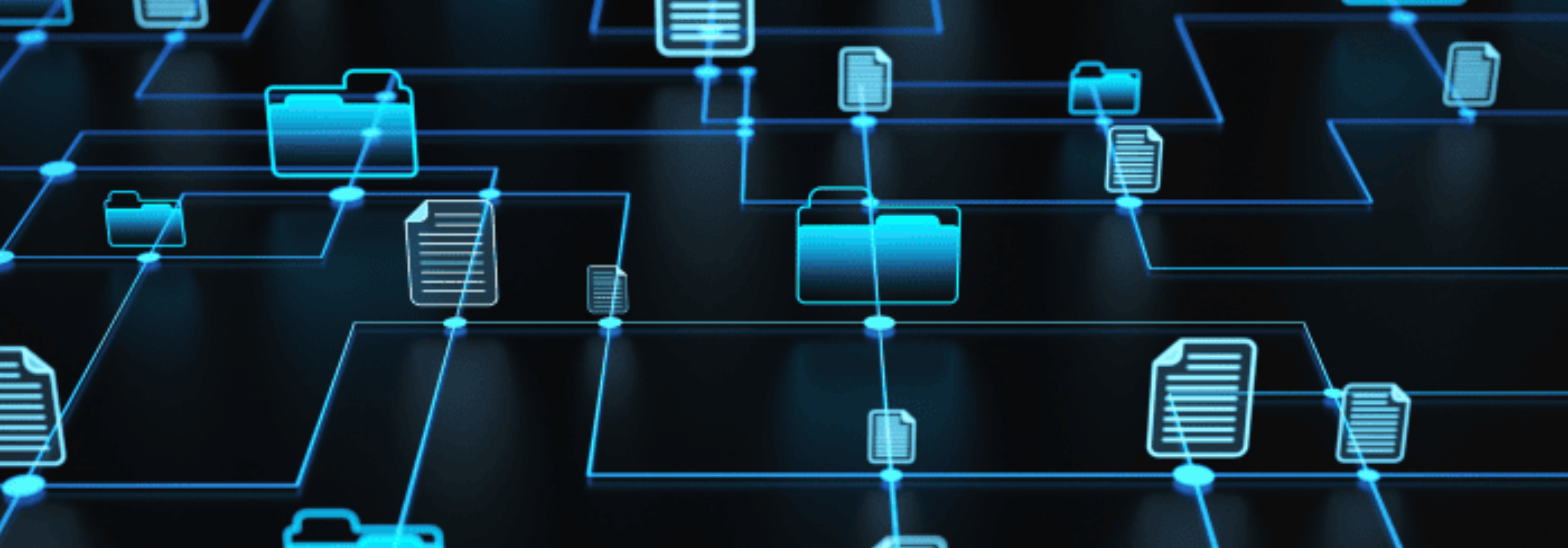 Fichiers et dossiers numériques connectés en réseau