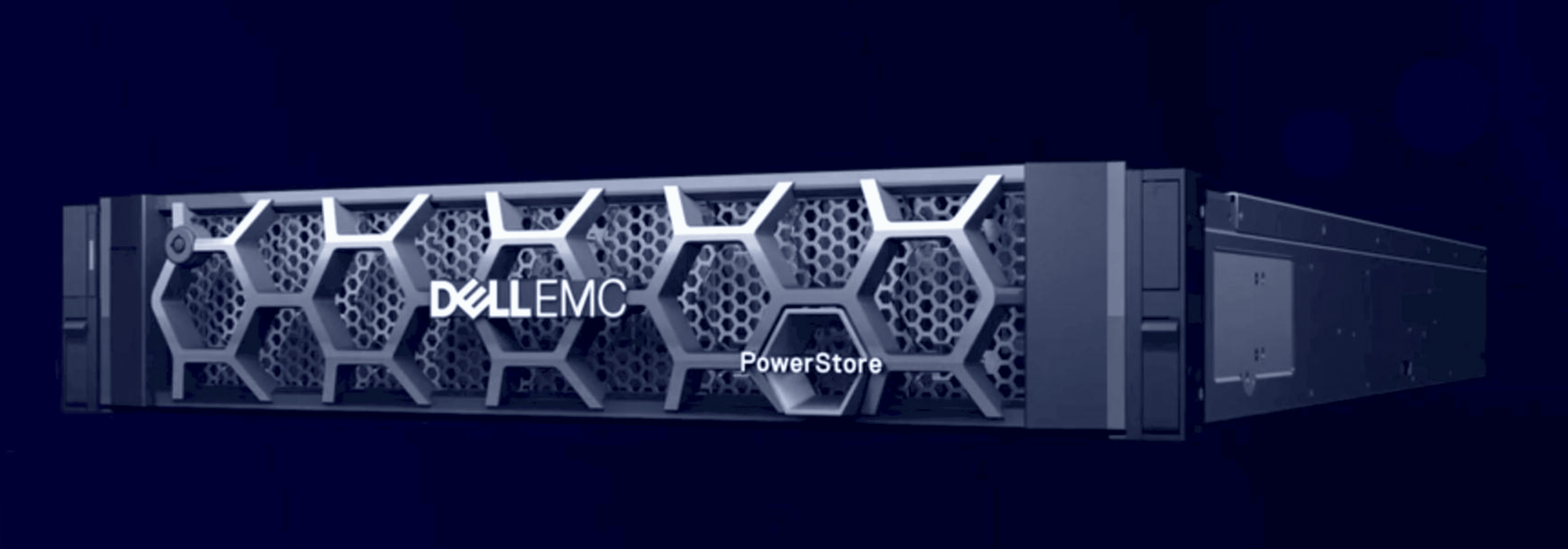 Baie de stockage Dell EMC PowerStore en format rack pour datacenter professionnel.