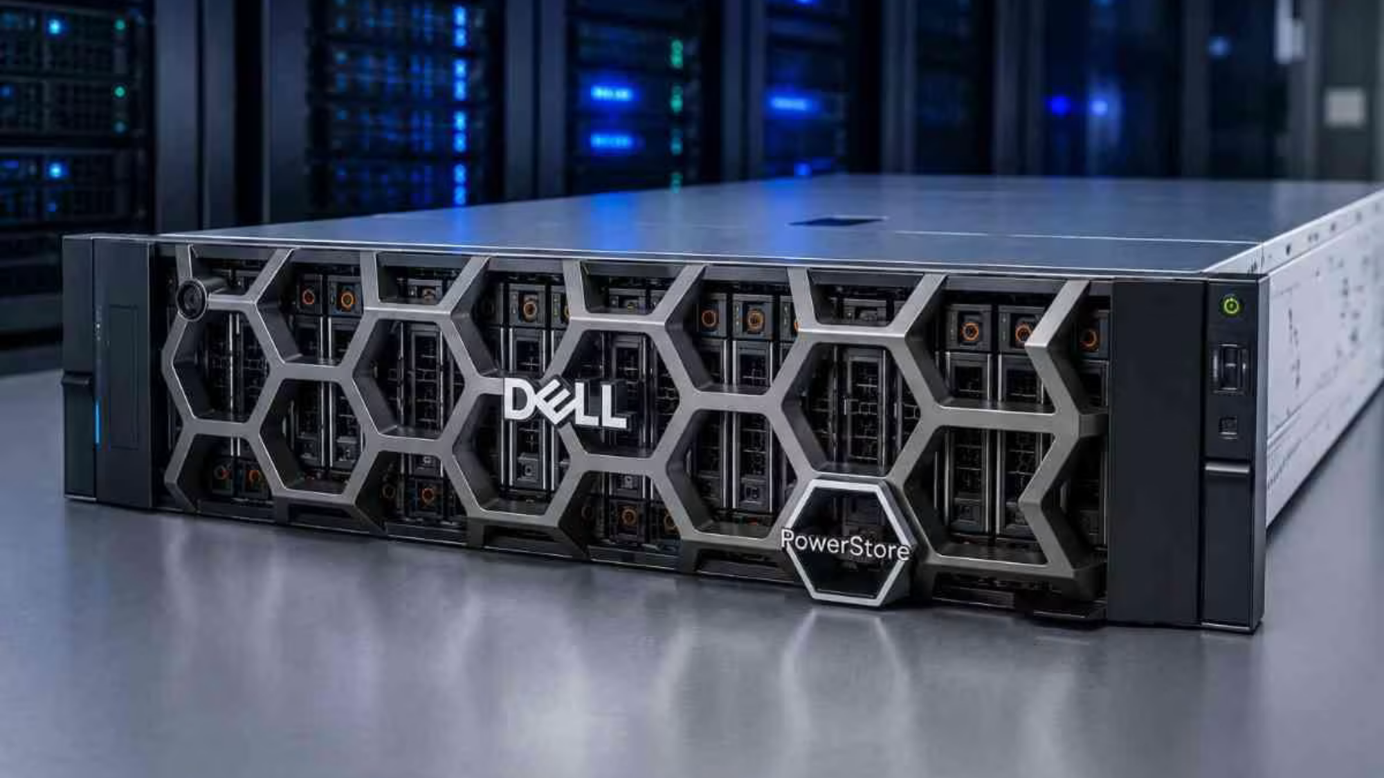 Baie de stockage Dell PowerStore en datacenter.
