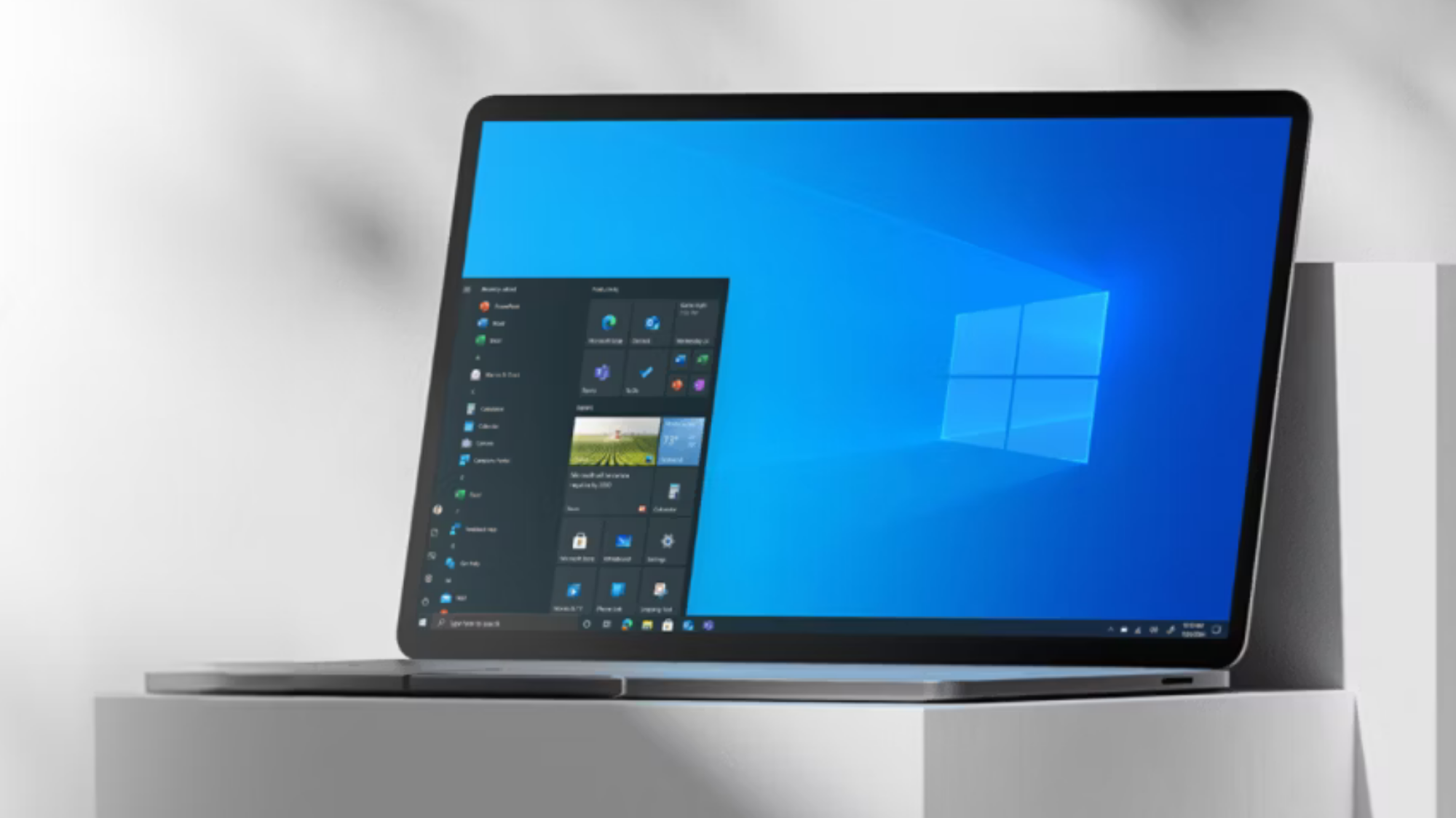Ordinateur portable affichant le système d'exploitation Windows 10.