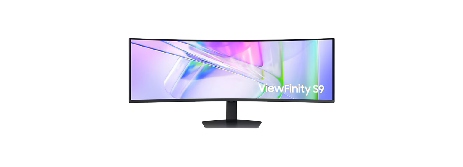 Moniteur ultra-large Samsung ViewFinity S9 conçu pour les usages professionnels et créatifs.