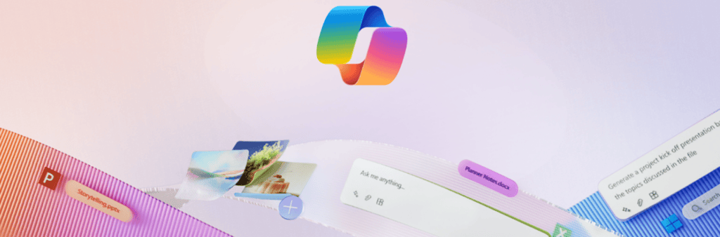 Interface Microsoft Copilot avec son logo