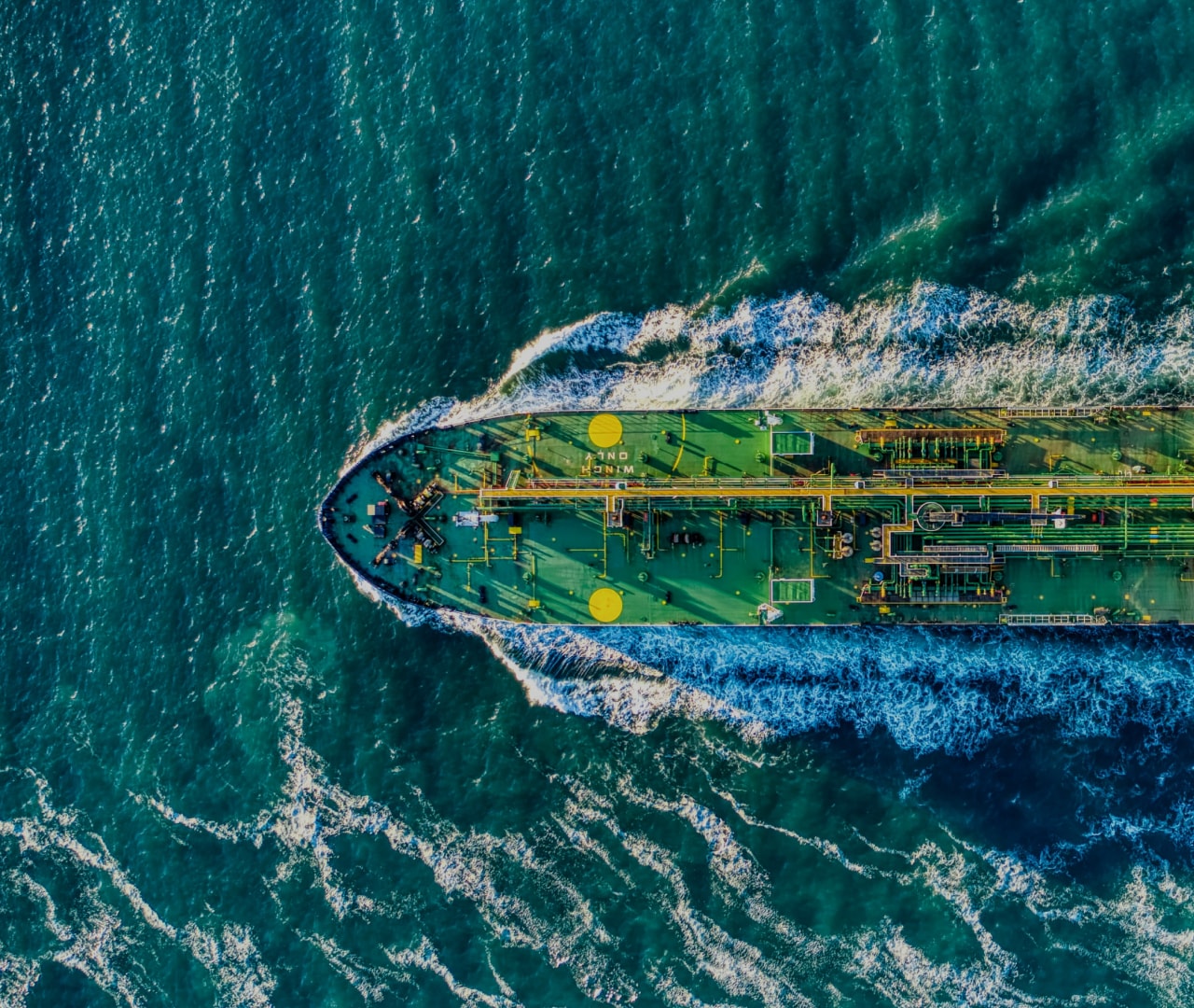 Pokar is a team with extensive knowledge of the tanker market, photo from the top of cargo vessel.