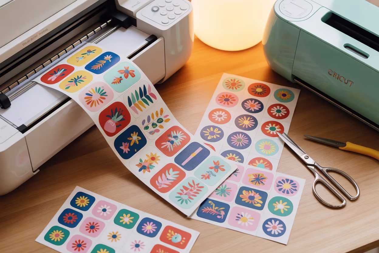 Printing custom stickers on the vinyl sticker paper