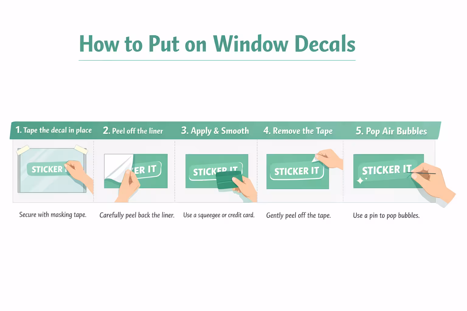 Infographic - How to apply window decals