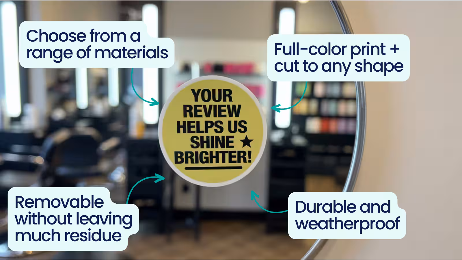 what are mirror stickers