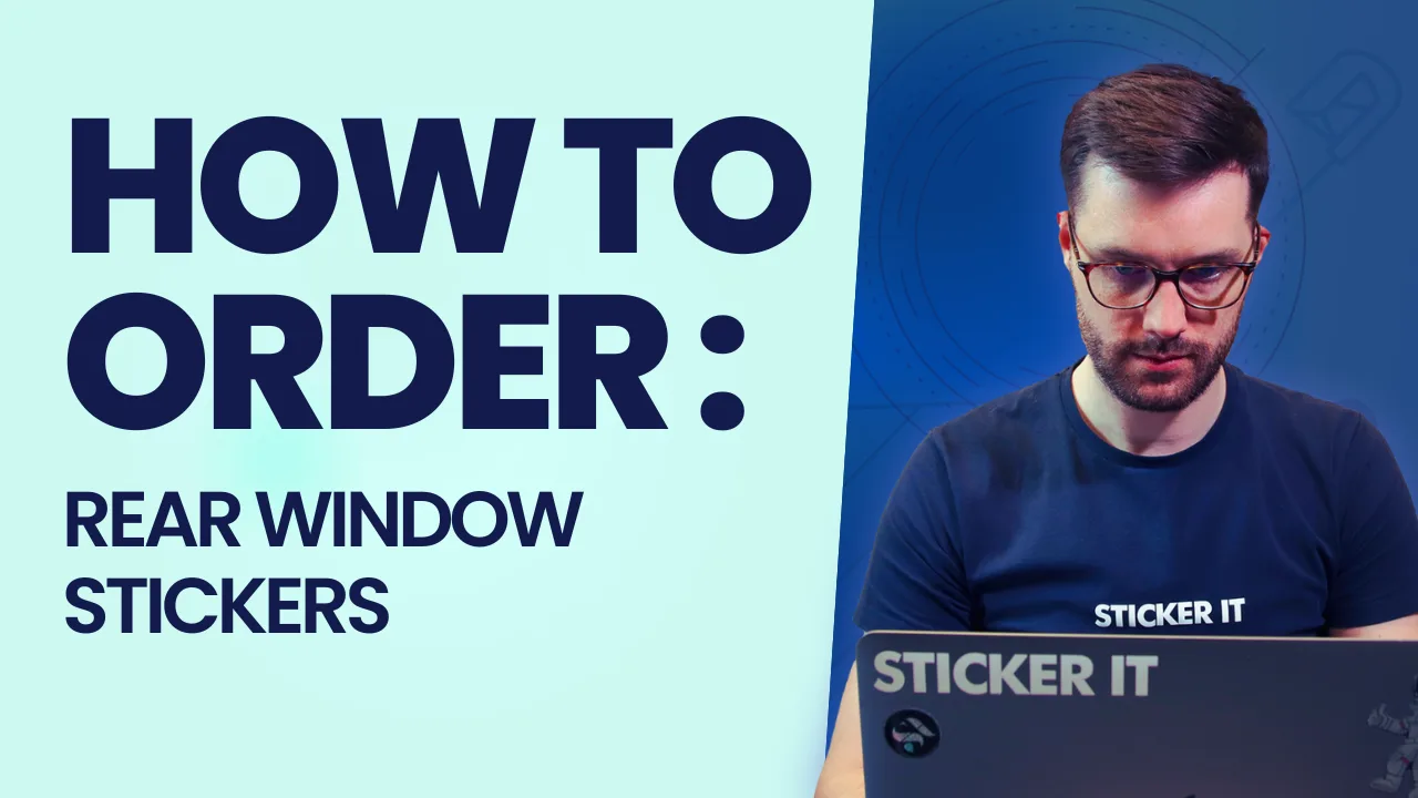 Custom rear window stickers and decals for vehicles