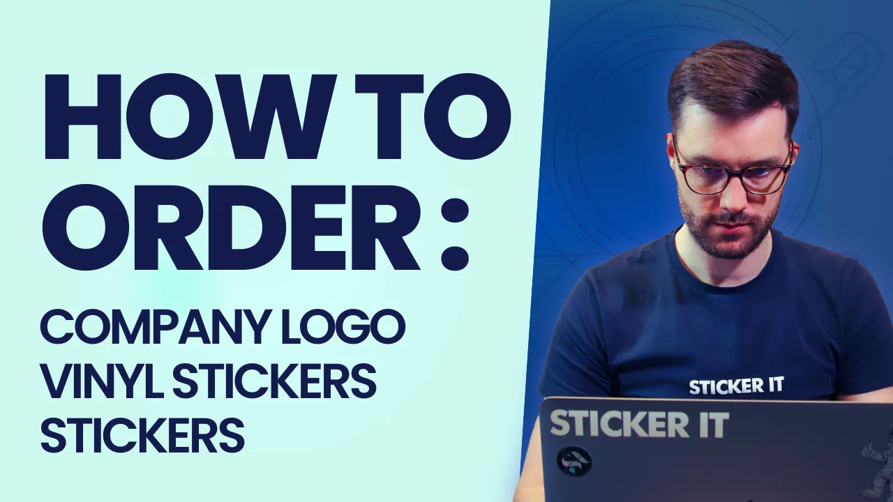 Custom company logo vinyl stickers for branding