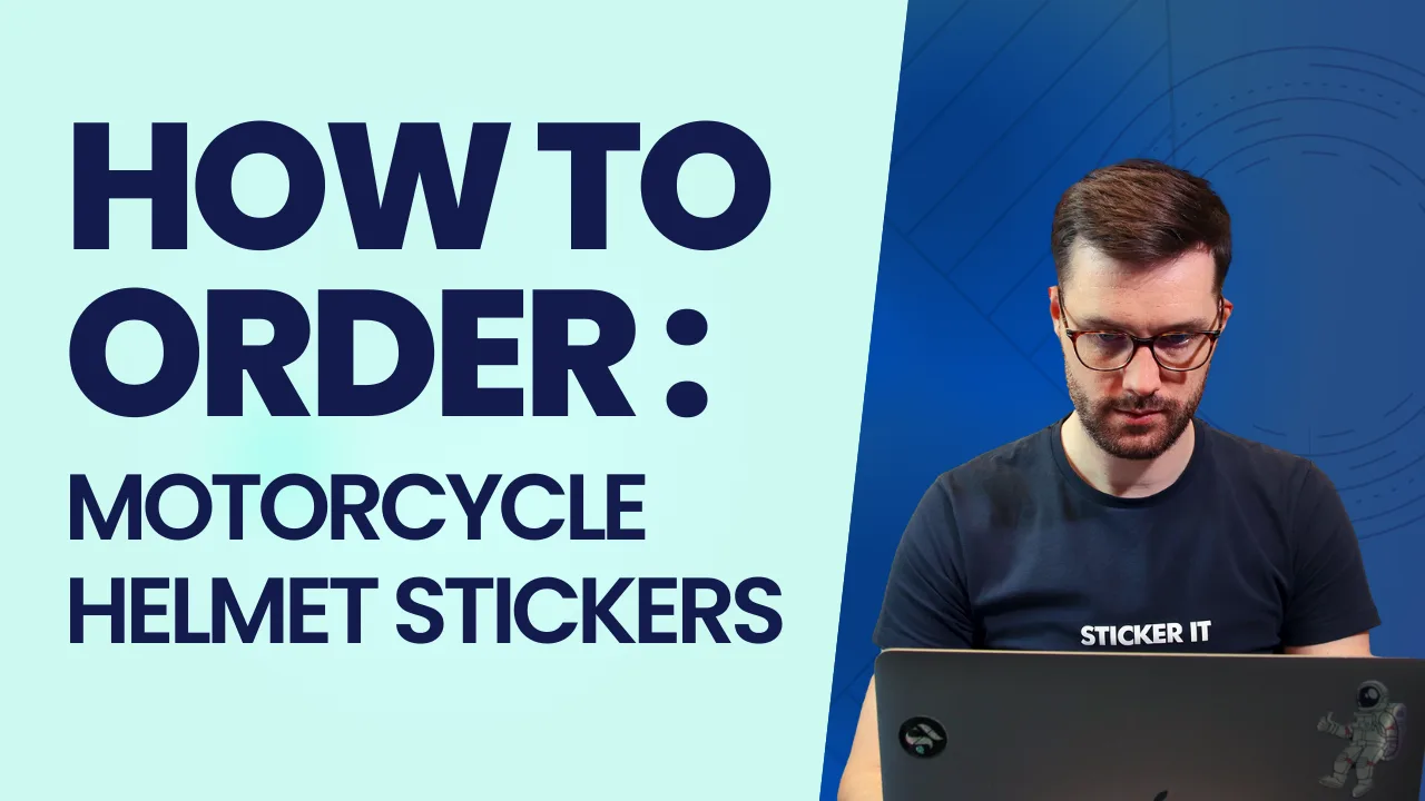 Custom motorcycle helmet stickers, scratch and weatherproof