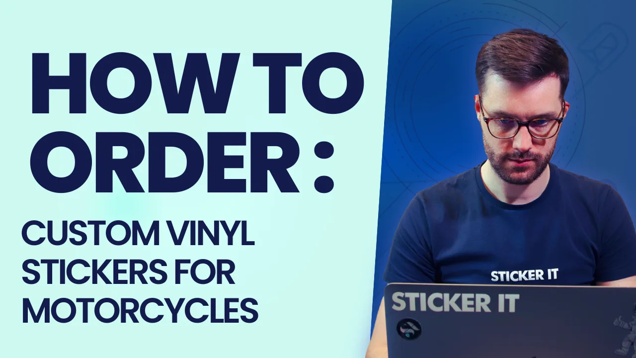 Custom vinyl stickers for motorcycles, weatherproof