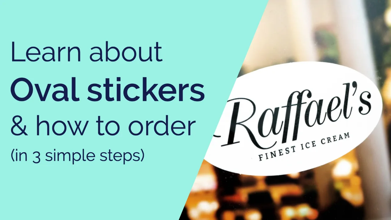 Custom oval stickers, waterproof vinyl