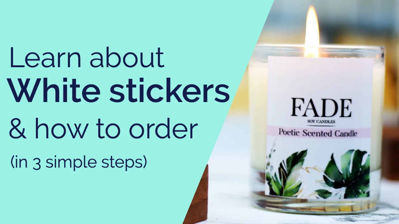 Custom white vinyl stickers for bold, opaque colour