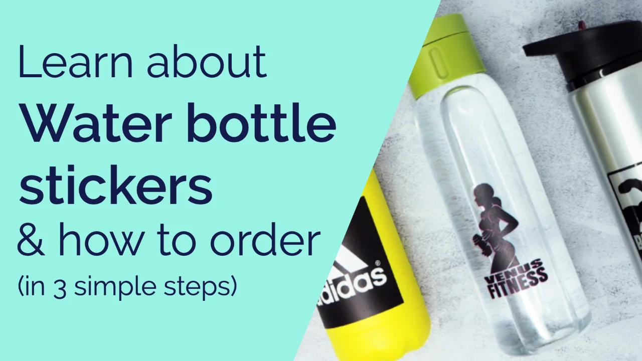 Custom water bottle stickers, waterproof and durable
