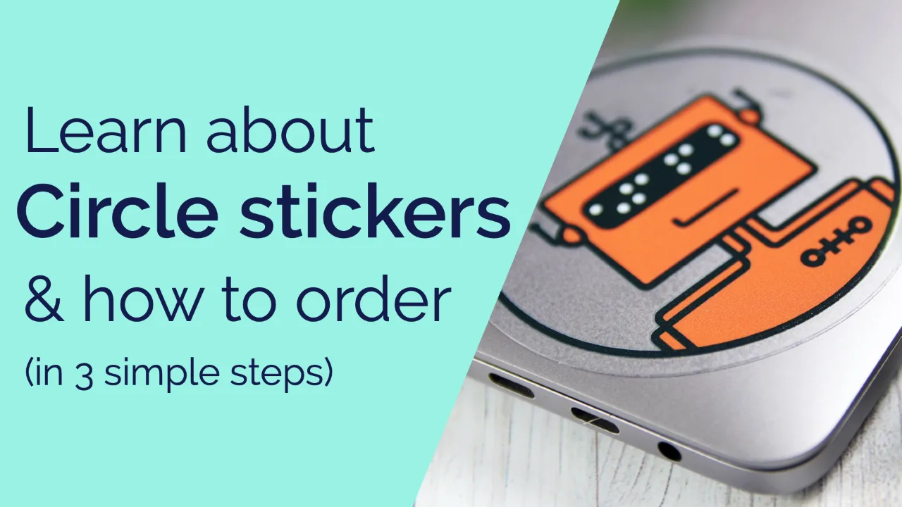 Custom circle stickers, waterproof vinyl