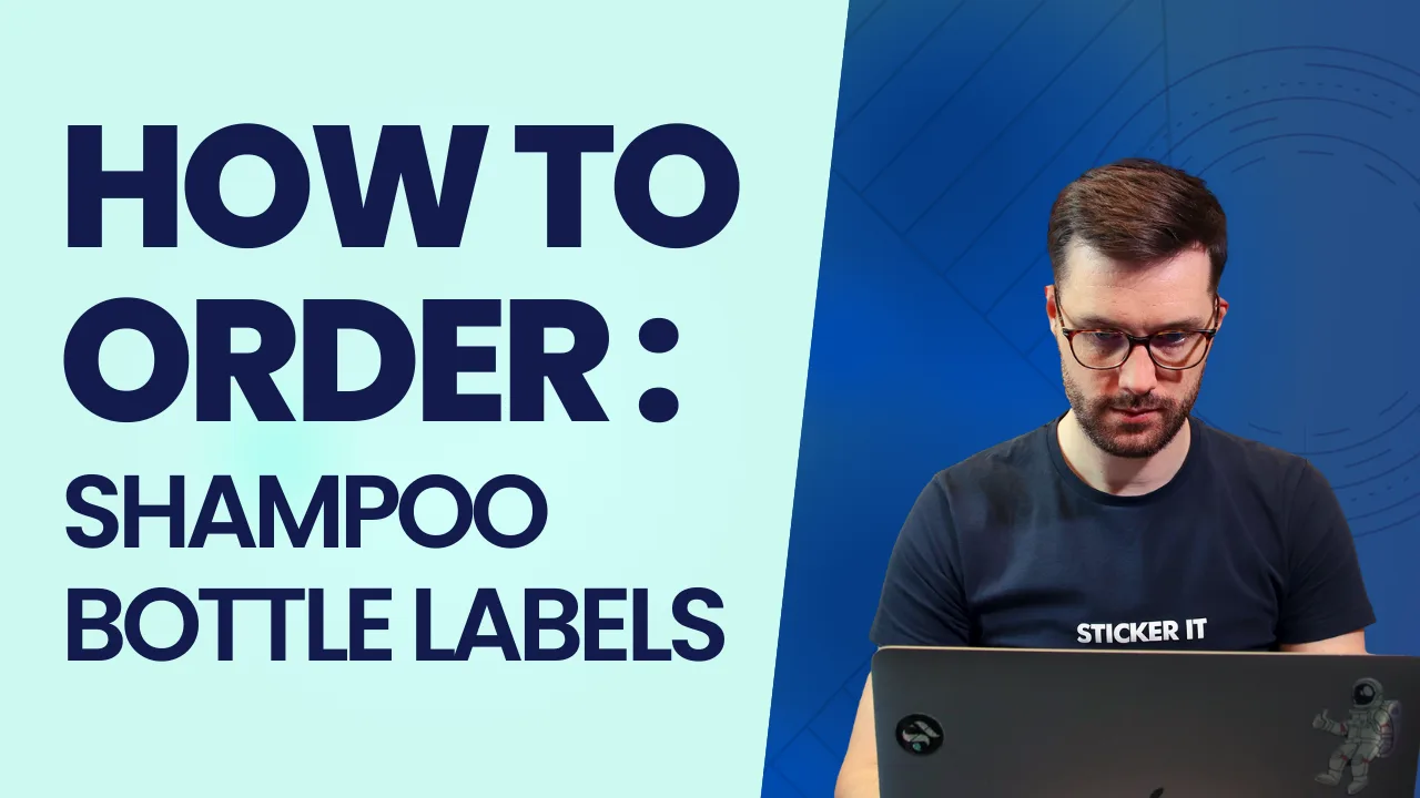 Custom waterproof shampoo bottle labels